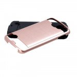 Wholesale LG K4 VS425 Iron Shield Hybrid Case (Champagne Gold)